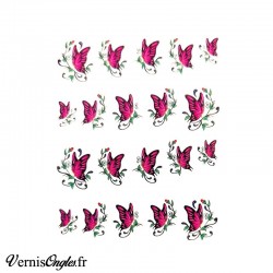 Water decals papillons