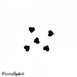 Paillettes en forme de cœurs noirs