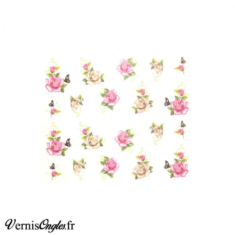 Water Decals roses anciennes