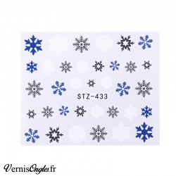 Water Decals Flocons de neige bleus et blancs STZ-433