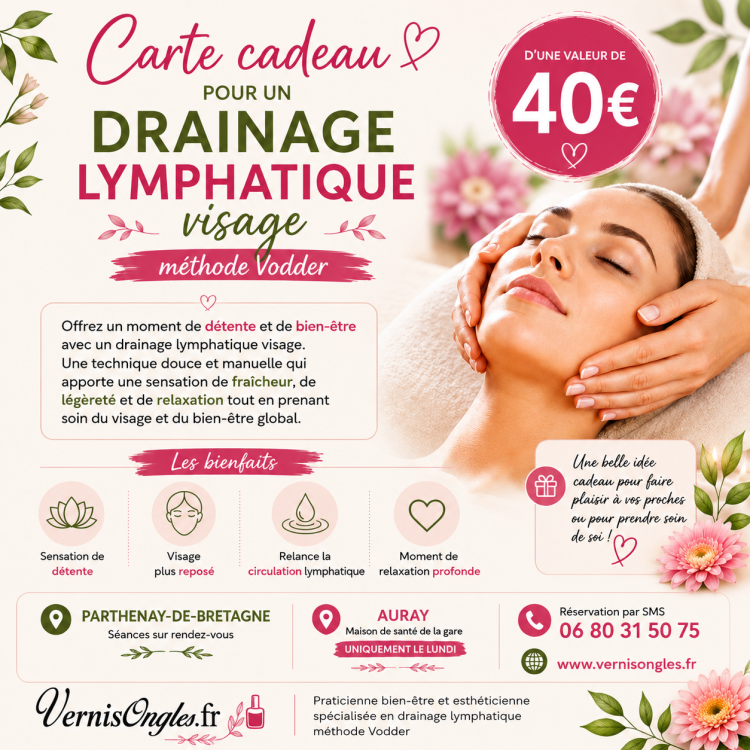Carte cadeau Drainage lymphatique visage