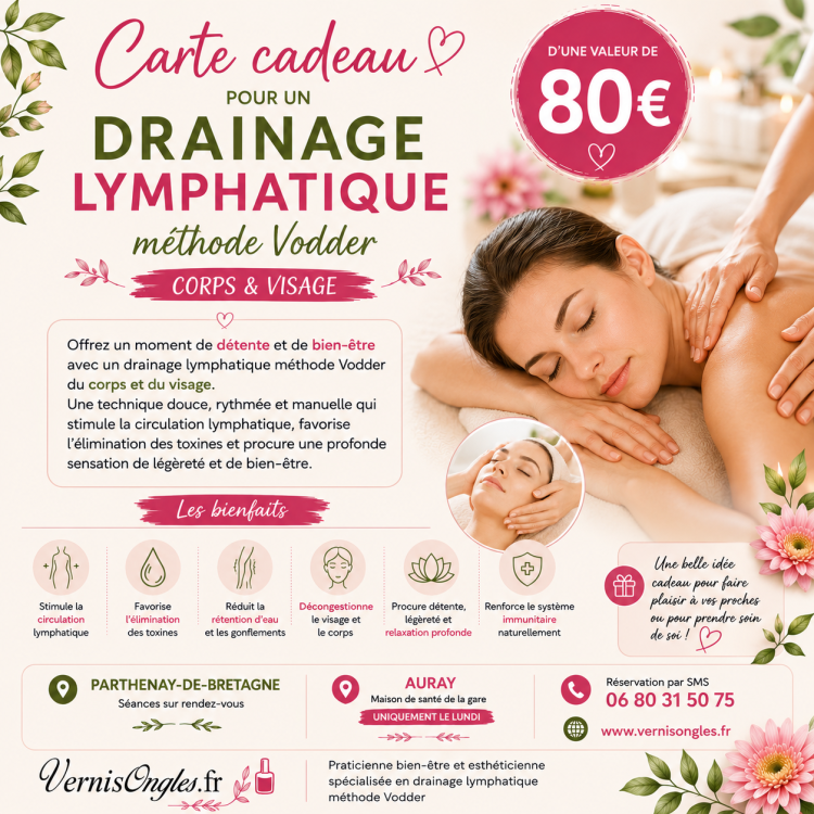 Carte cadeau Drainage lymphatique Corps